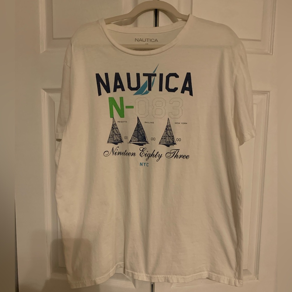 Nautica Mens Graphic Tee, XXL, Good Condition